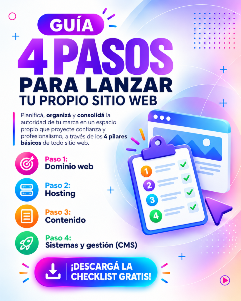 Guía 4 pasos para lanzar tu propio sitio web
